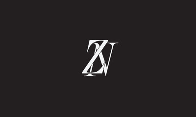 ZN, NZ , Z , N , Abstract Letters Logo Monogram	