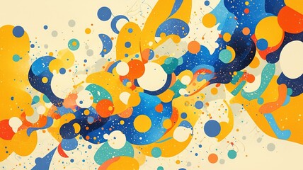Obraz premium Abstract colorful shapes explode; vibrant background design for website or print