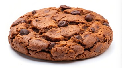 Fototapeta premium Chocolate Chip Cookie on White Background