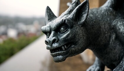 A close-up shot of a dragon statue.
