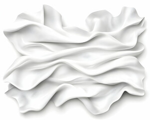 Obraz premium White fabric folds, elegant drape, studio shot, clean background, textile design