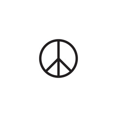 Peace sign icon. flat simple pictogram. Peace and love vector illustration