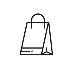 Shopping bag outline icon. linear style sign for mobile concept and web design. Paper bag simple line vector icon. Symbol, logo illustration.