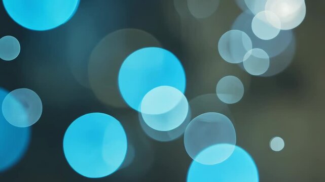 Blue Abstract Bokeh Light Blured Background