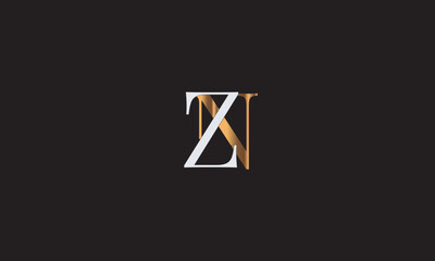 Naklejka premium ZN, NZ , Z , N , Abstract Letters Logo Monogram