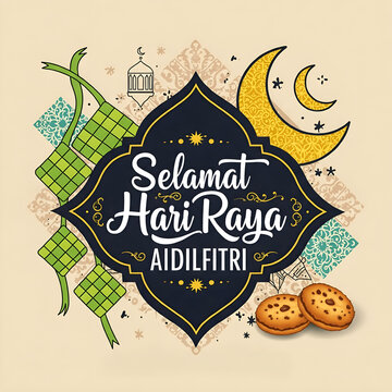Selamat Hari raya aidilfitri poster 
