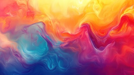 Obraz premium Vibrant Hues: An Abstract Masterpiece of Color and Flow