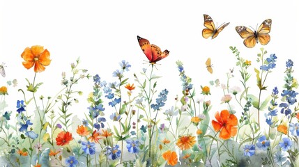Butterfly illustration set with blue, purple, and orange tones, detailed wings on a clean white background