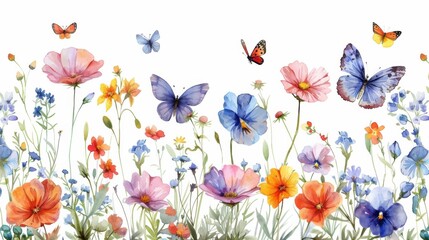 Butterfly illustration set with blue, purple, and orange tones, detailed wings on a clean white background