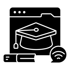 Creative design icon of web Education