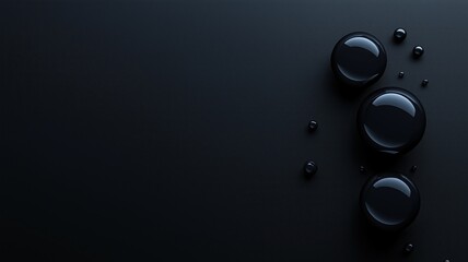 A Captivating Display of Droplets on Dark Surface