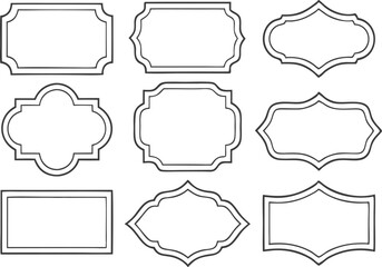 Obraz premium Vintage frames, banners, shapes, labels set vector