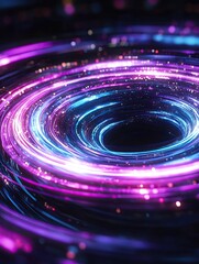 Abstract Swirl of Light Streams, A mesmerizing vortex of vibrant hues