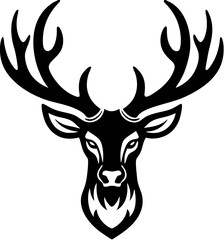 Naklejka premium deer head silhouette