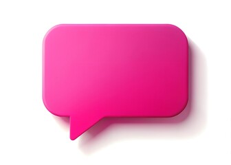 Fototapeta premium arafed pink speech bubble on a white background with shadow