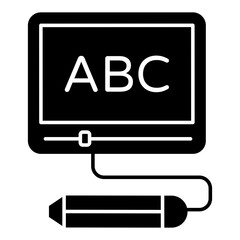 An icon design of digital writing