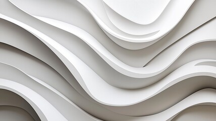 Creative Waves of White Art in Modern Design