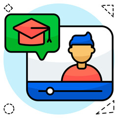 An icon design of video lecture