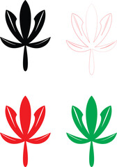 Decorative bows, simple line drawings, minimalist design, flat color illustrations, ribbon shapes, festive accents, gift wrapping elements, stylized bows, black red green blue outlines, clean graphic 