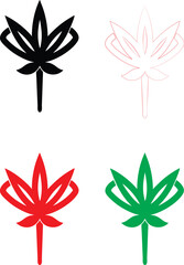 Decorative bows, simple line drawings, minimalist design, flat color illustrations, ribbon shapes, festive accents, gift wrapping elements, stylized bows, black red green blue outlines, clean graphic 