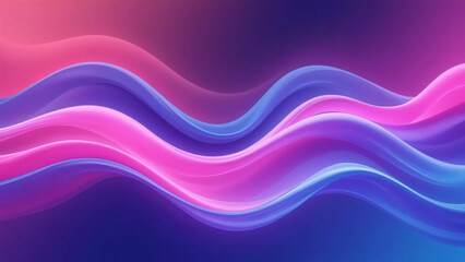 Obraz premium Abstract fluid gradient waves flowing smoothly with vibrant neon colors blending seamlessly from pink to purple to blue