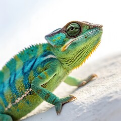 Obraz premium Bright Panther Chameleon close-up in outdoor