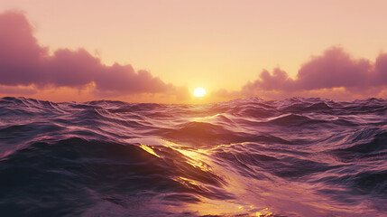 Obraz premium A_ stunning_ sunset_ over_ the_ ocean
