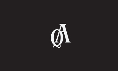 QA, AQ , Q , A , Abstract Letters Logo Monogram