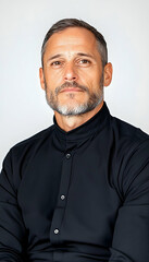 Obraz premium Confident man portrait, neutral background, professional headshot