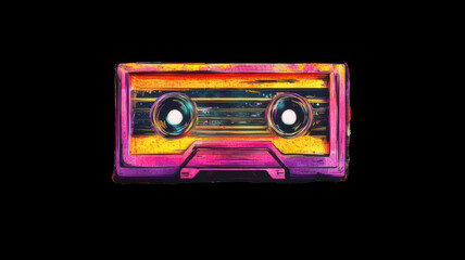 Fototapeta premium Retro Cassette Tape Graphic