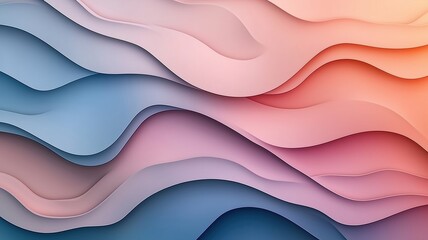 Flowing Waves of Color in Soft Pastel Hues