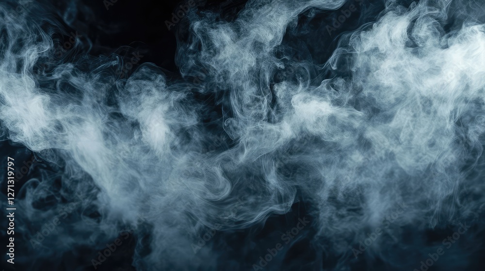 Poster whisps of smoke moving in different directions, creating a mysterious atmosphere with open space for
