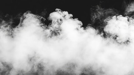 Naklejka premium White vapor smoke rising and diffusing outwards, leaving a large area for creative elements or copy.