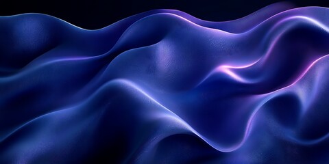 Obraz premium Abstract flowing blue fabric (1)