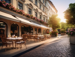 Obraz premium Generated image 春のカフェ