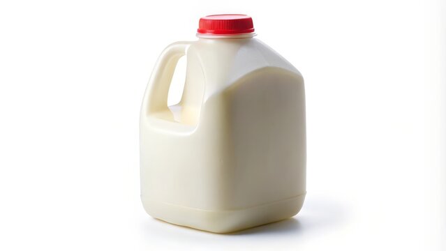 Milk Jug on White Background