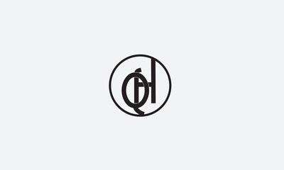 QH, HQ , Q , H , Abstract Letters Logo Monogram