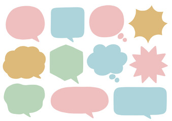 カラフルな吹き出しセット