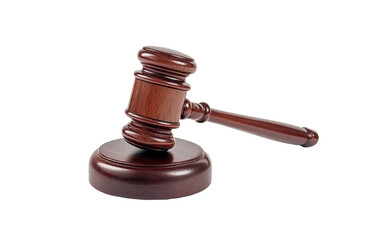 Gavel isolated on white or transparent background