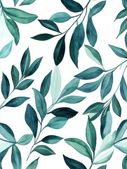 Dark Green Foliage Seamless Pattern &ndash; AI-Generated Image
