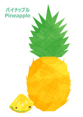 パイナップルのイラスト　水彩風