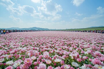 field of tulips