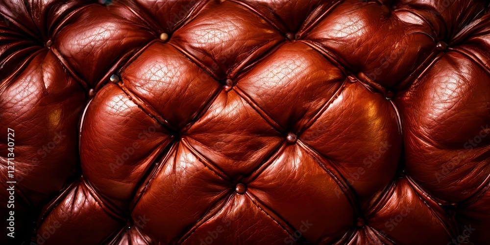 Poster a leather couch with a red pattern
