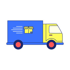 Cargo Delivery Market Shopping Illustration