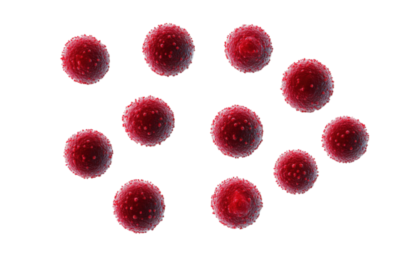 Depiction of disease replicating and reproducing isolated on white or transparent background