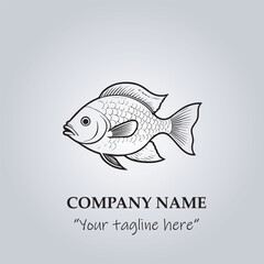 Fish logo company design vector illustration