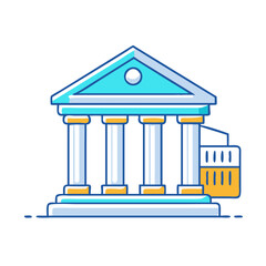 courthouse icon, courthouse vector illustration-simple illustration of courthouse, perfect for courthouse logos and icons