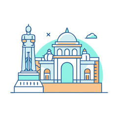 historical monument icon, historical monument vector illustration-simple illustration of historical monument, perfect for historical monument logos and icons