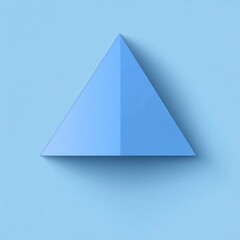 Simple blue triangle on a light blue background.