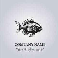 Fish logo company design vector illustration